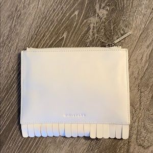 White Coin Purse with Fringes